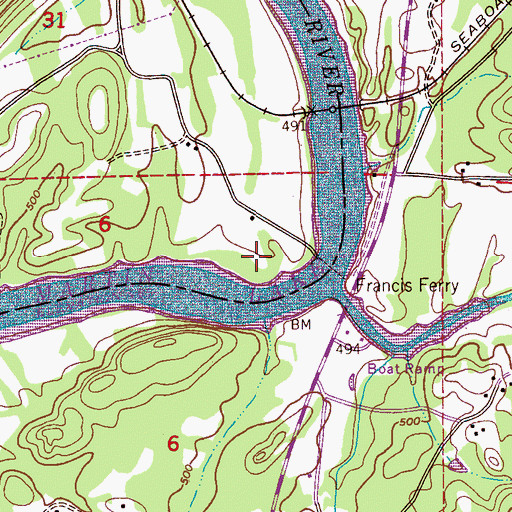 Topographic Map of Fort Strother (historical), AL