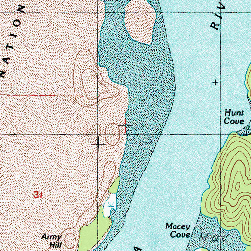 Topographic Map of Fort Umpqua (historical), OR