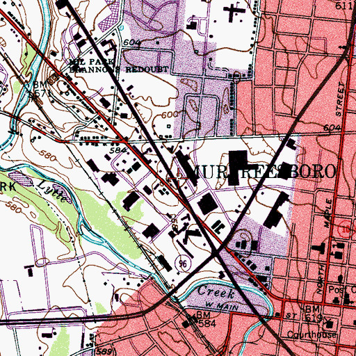 Topographic Map of Lunette McCook (historical), TN