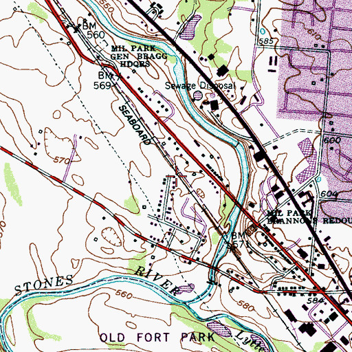 Topographic Map of Lunette Stanley (historical), TN