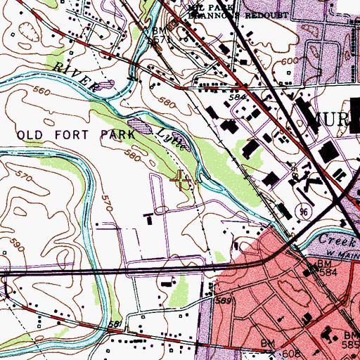 Topographic Map of Lunette Thomas (historical), TN