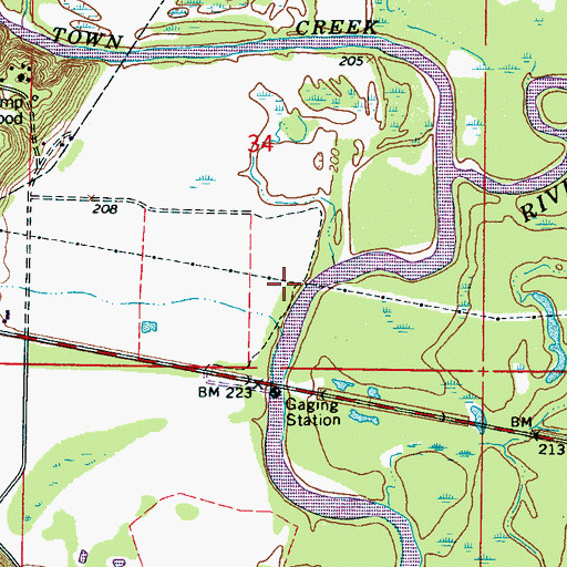 Topographic Map of Old French Fort (historical), MS