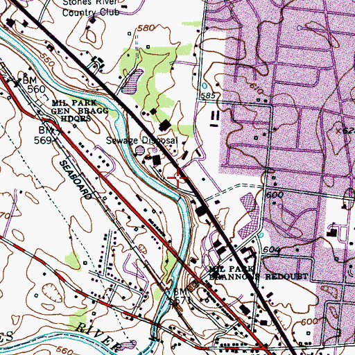 Topographic Map of Redan Van Cleve (historical), TN