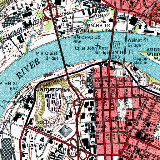 Topographic Map of Redoubt Carpenter (historical), TN