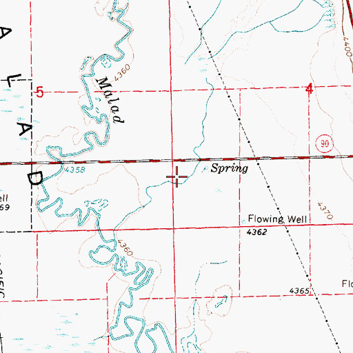 Topographic Map of Portage, UT
