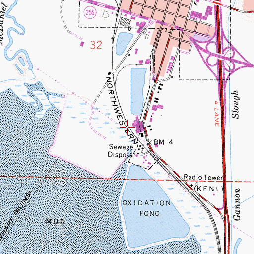 Topographic Map of Arcata Marsh Interpretive Center, CA