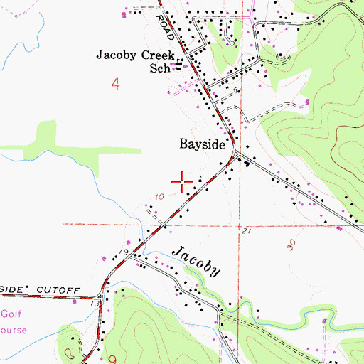 Topographic Map of Bayside Community Presbyterian Church, CA