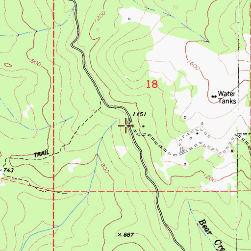 Topographic Map of Belmont School (historical), CA