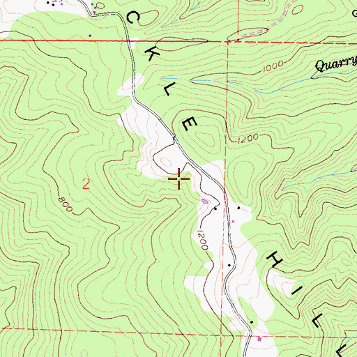 Topographic Map of Cedar Springs School (historical), CA