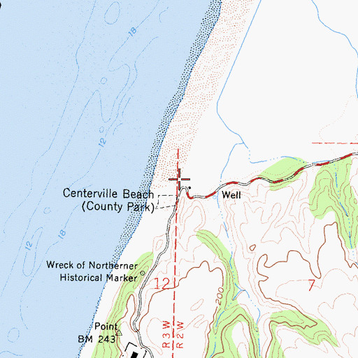 Topographic Map of Centerville (historical), CA