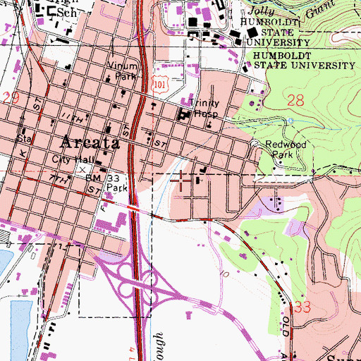 Topographic Map of The Church of Jesus Christ of Latter Day Saints, CA