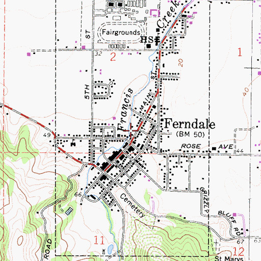 Topographic Map of Congregational Church Independent-Evangelical, CA