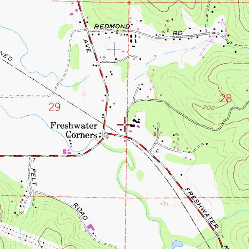 Topographic Map of Freshwater Elementary School, CA