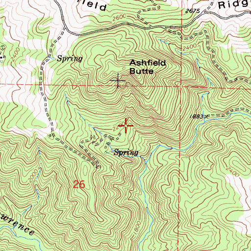 Topographic Map of Humboldt County, CA