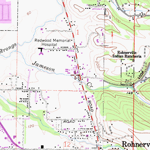Topographic Map of Norman G Ambrosini Elementary School, CA
