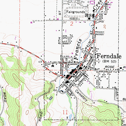Topographic Map of Our Saviors Lutheran Church, CA