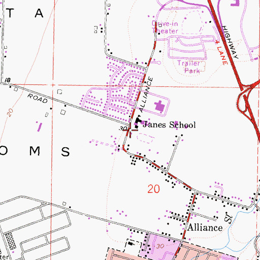 Topographic Map of Pacific Union Elementary School, CA
