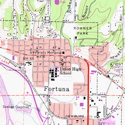Topographic Map of Saint Francis Episcopal Church, CA