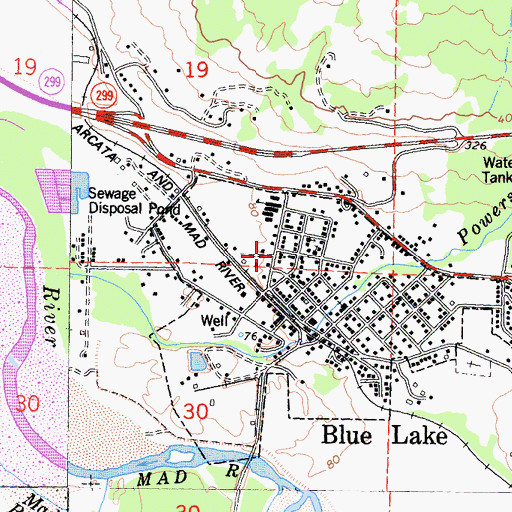 Topographic Map of Saint Josephs Catholic Church, CA