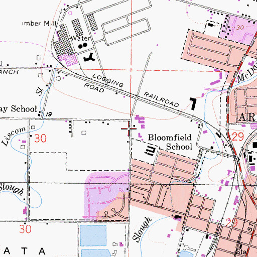 Topographic Map of Saint Marys Catholic Church, CA