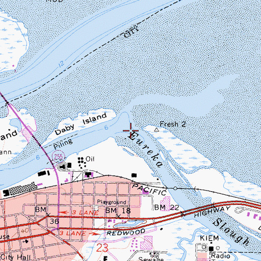 Topographic Map of East Point, CA