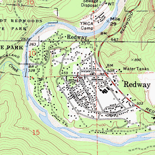 Topographic Map of Saint Andrews Episcopal Church, CA