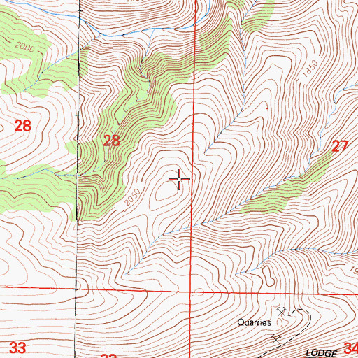 Topographic Map of Bakoch Prospect, CA