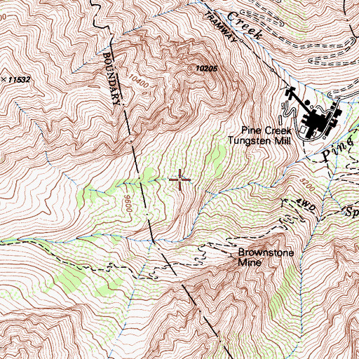 Topographic Map of Blue Grouse Prospect, CA