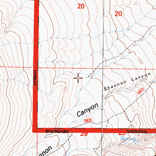 Topographic Map of Buckshot Prospect, CA