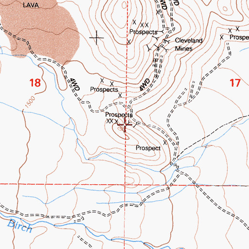 Topographic Map of Cometti Mine, CA