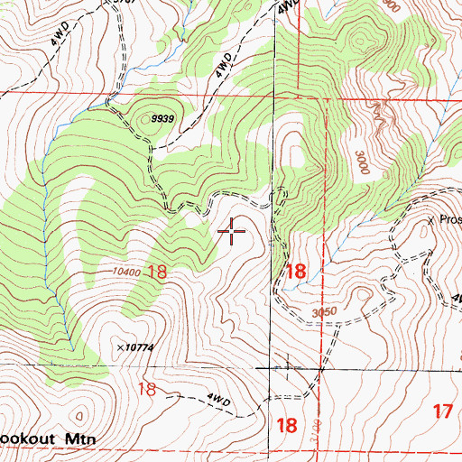 Topographic Map of Hilltop Prospect, CA