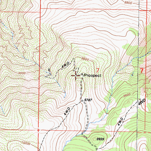 Topographic Map of Little Egypt Prospect, CA
