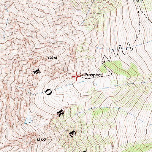 Topographic Map of Mountain Basin Prospect, CA
