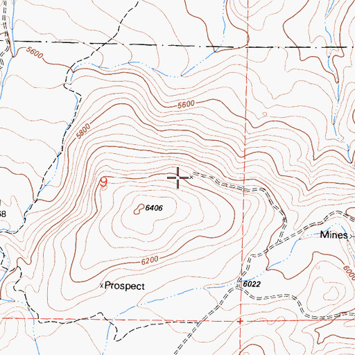 Topographic Map of Raindrop Prospect, CA
