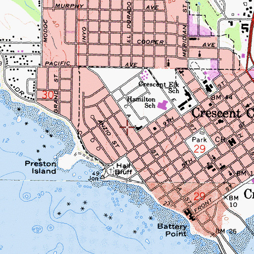 Topographic Map of The Church of Jesus Christ of Latter Day Saints, CA