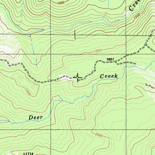 Topographic Map of Del Norte County, CA