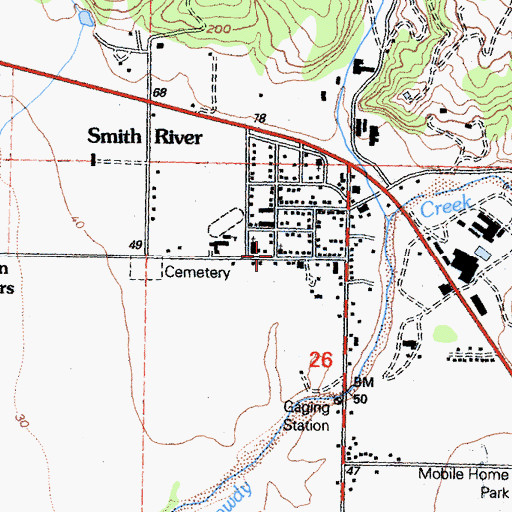 Topographic Map of Faith Tabernacle Assembly of God Church, CA