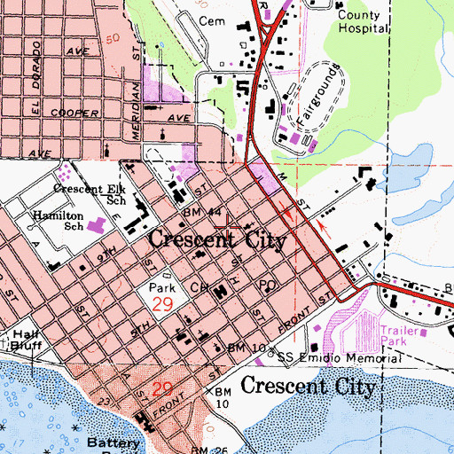 Topographic Map of Lighthouse Fellowship Church, CA