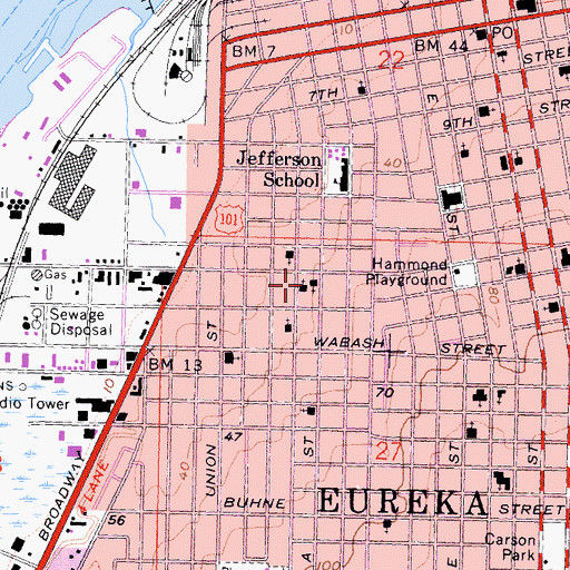Topographic Map of Pentecostal Church of God, CA