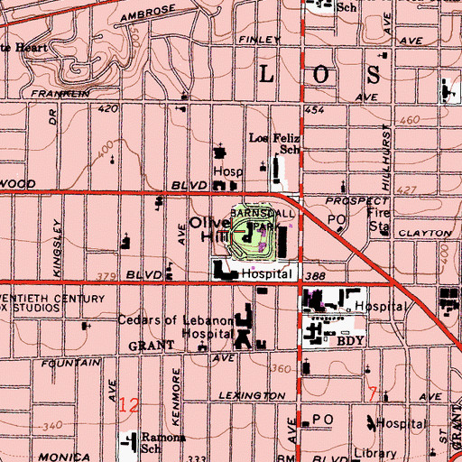 Topographic Map of California Art Club, CA