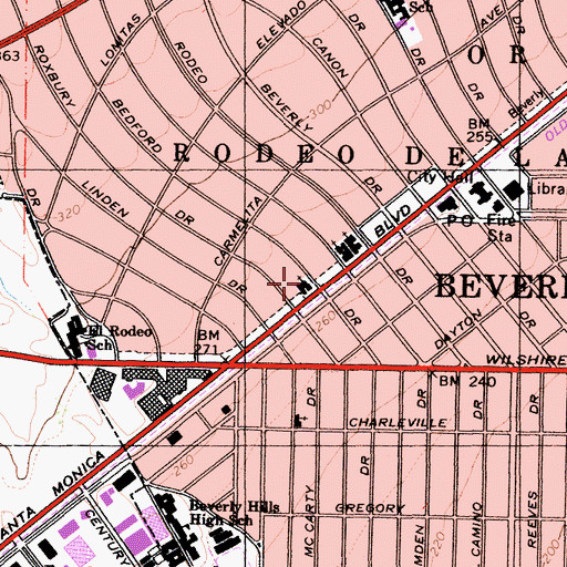 Topographic Map of Church of the Good Shepherd, CA