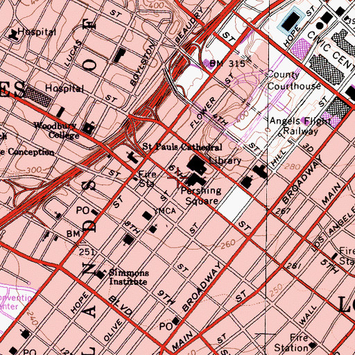 Topographic Map of Church of the Open Door, CA