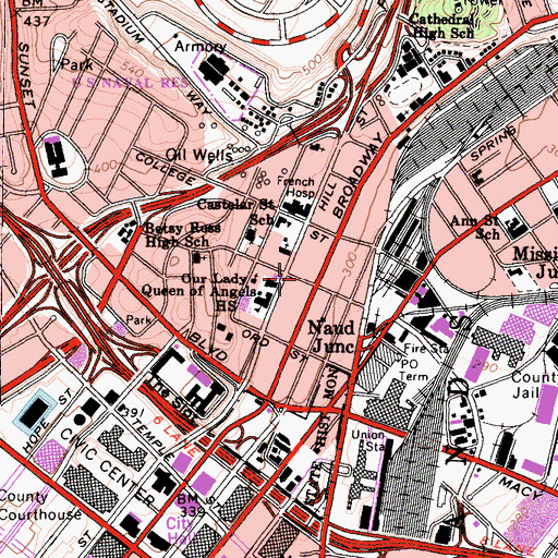 Topographic Map of New Chinatown, CA