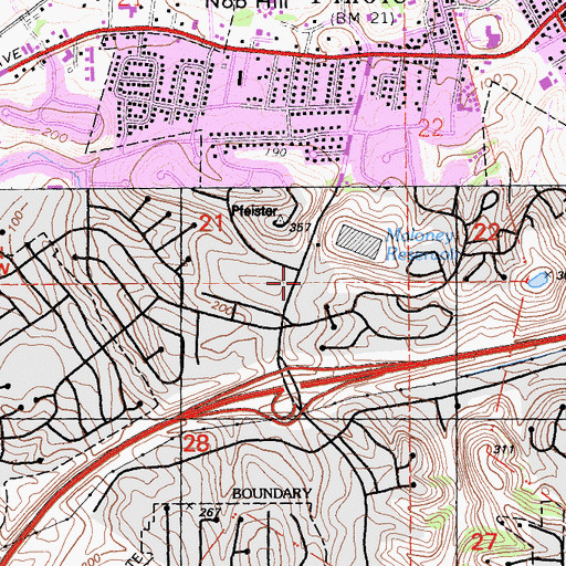 Topographic Map of Doctors Hospital, CA