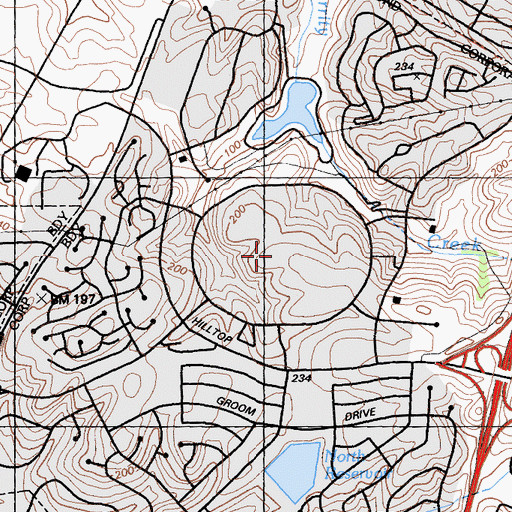 Topographic Map of Hilltop Mall Shopping Center, CA