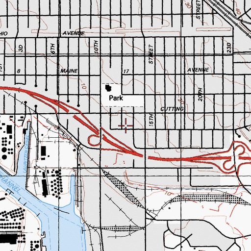 Topographic Map of Kaiser Hospital, CA