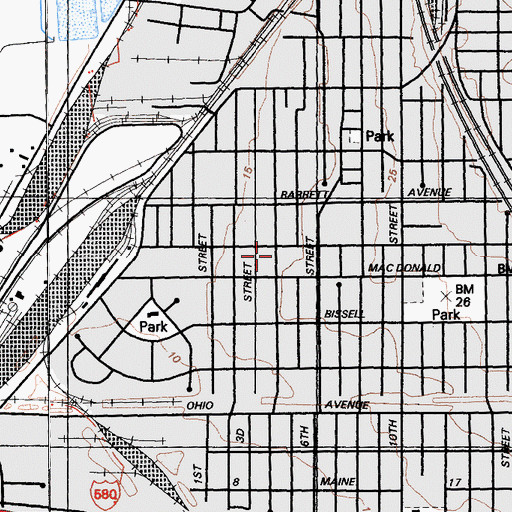 Topographic Map of Richmond Museum, CA