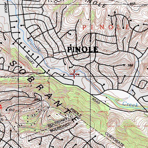 Topographic Map of Savage Avenue Park, CA