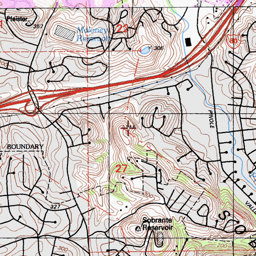 Topographic Map of Stewart Draw Park, CA