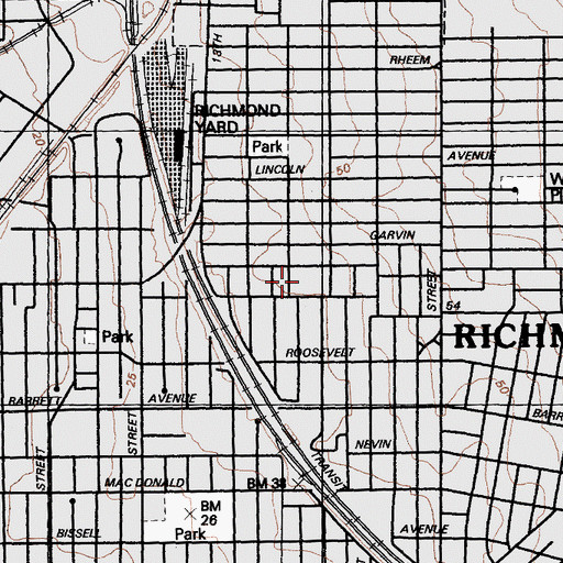 Topographic Map of Wood Park, CA